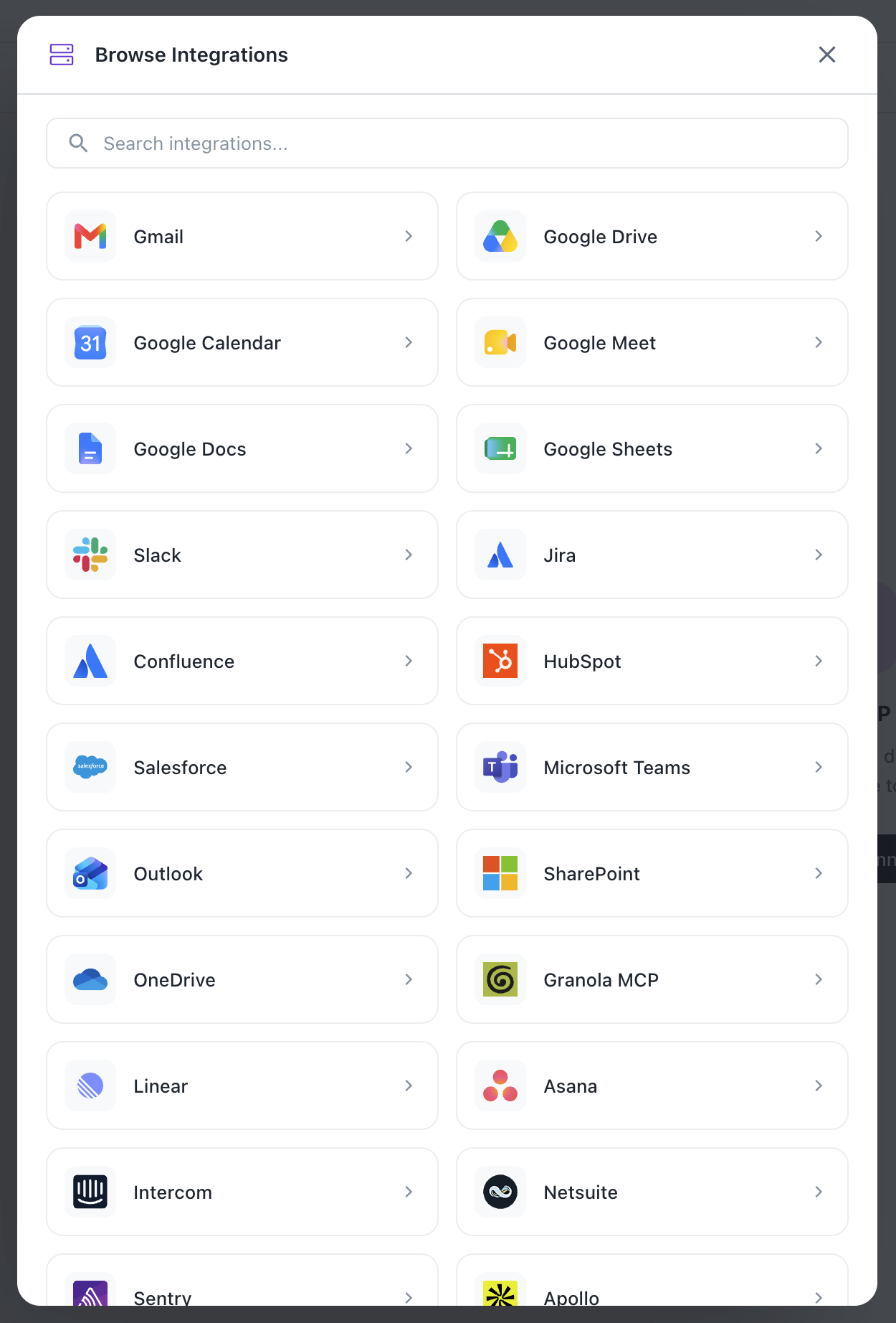 Customize Integrations