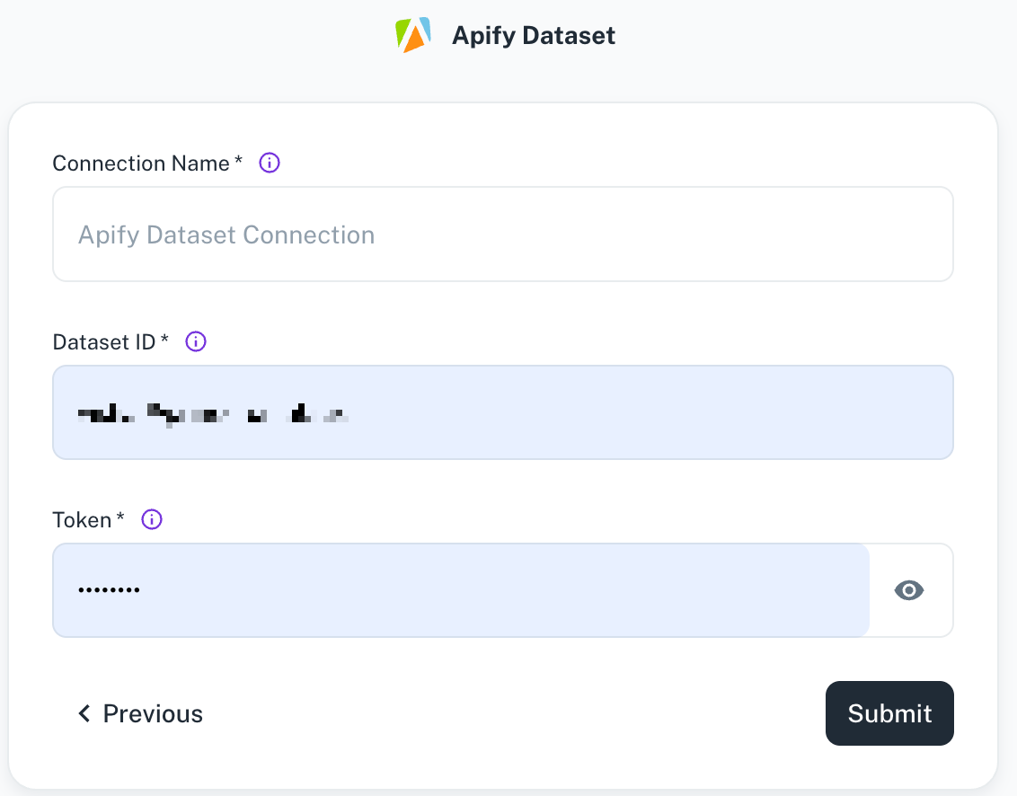 Add Apify Dataset