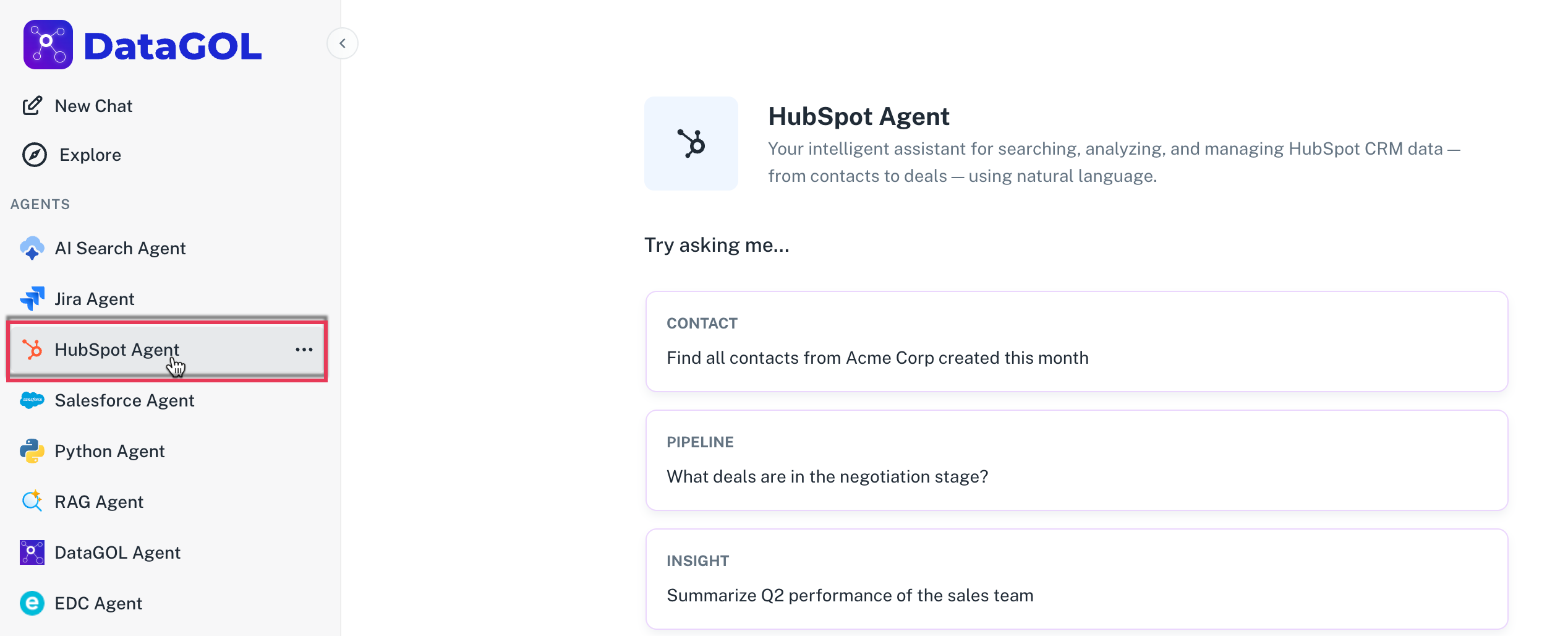 HubSpot agent
