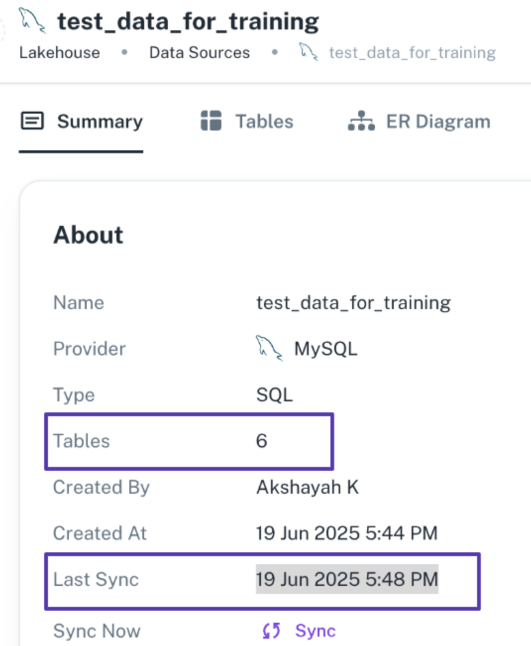 Sync Schema failure