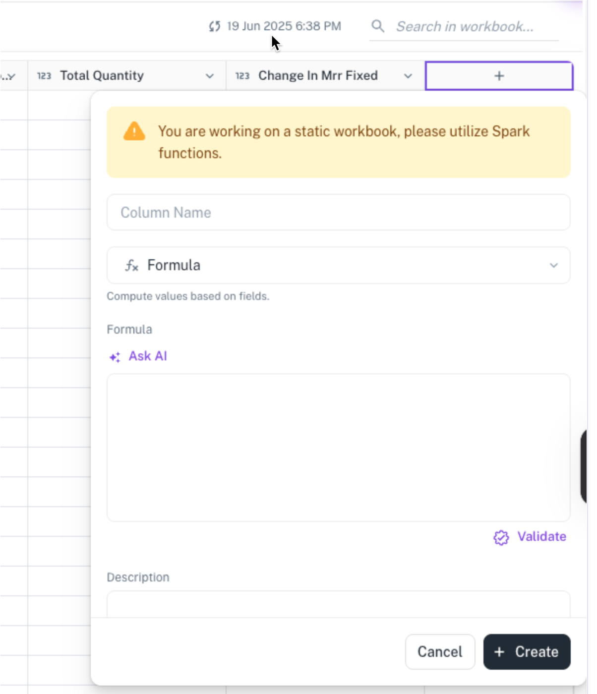 workbook and bi formula