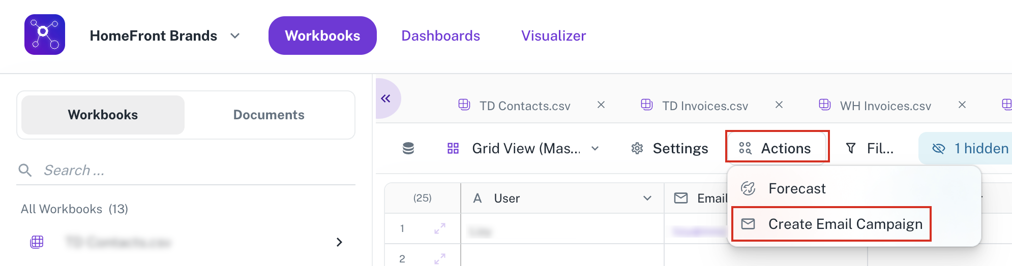 Create Email Campaign