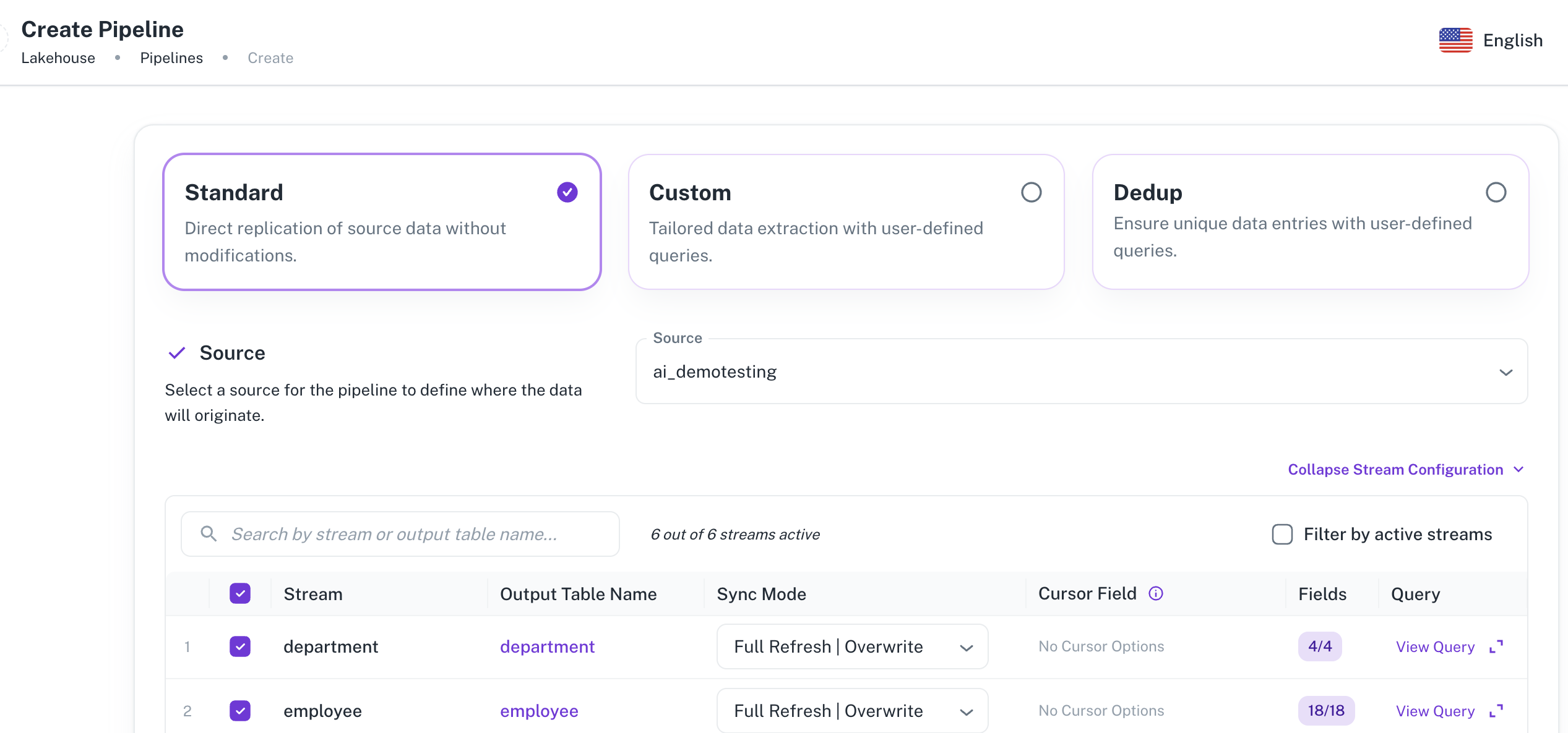 create-standard-pipeline
