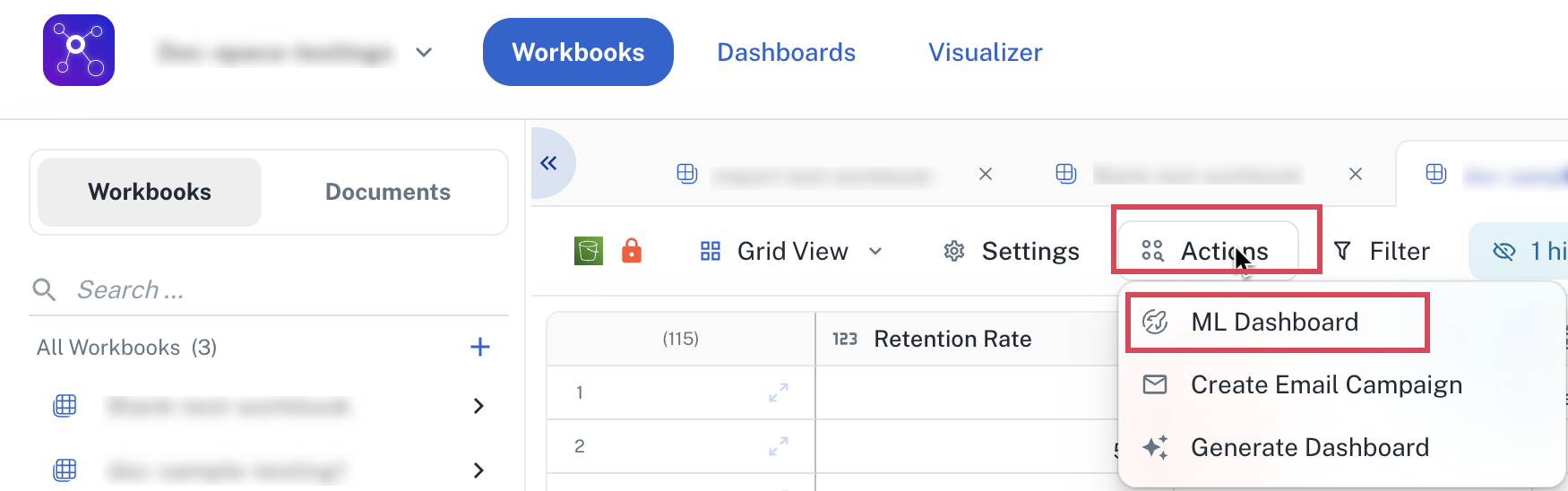 ML Dashboard Access