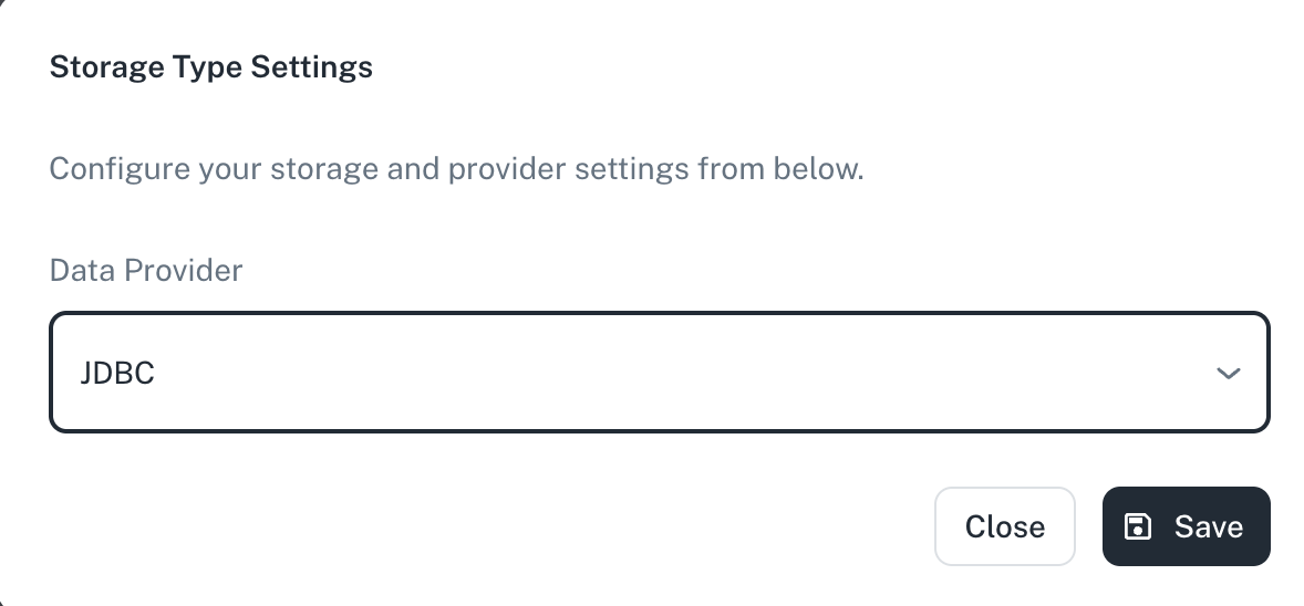 Storage and Provider Settings