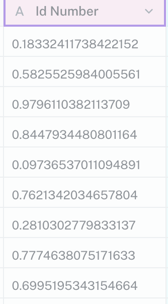 Single Line Text Column