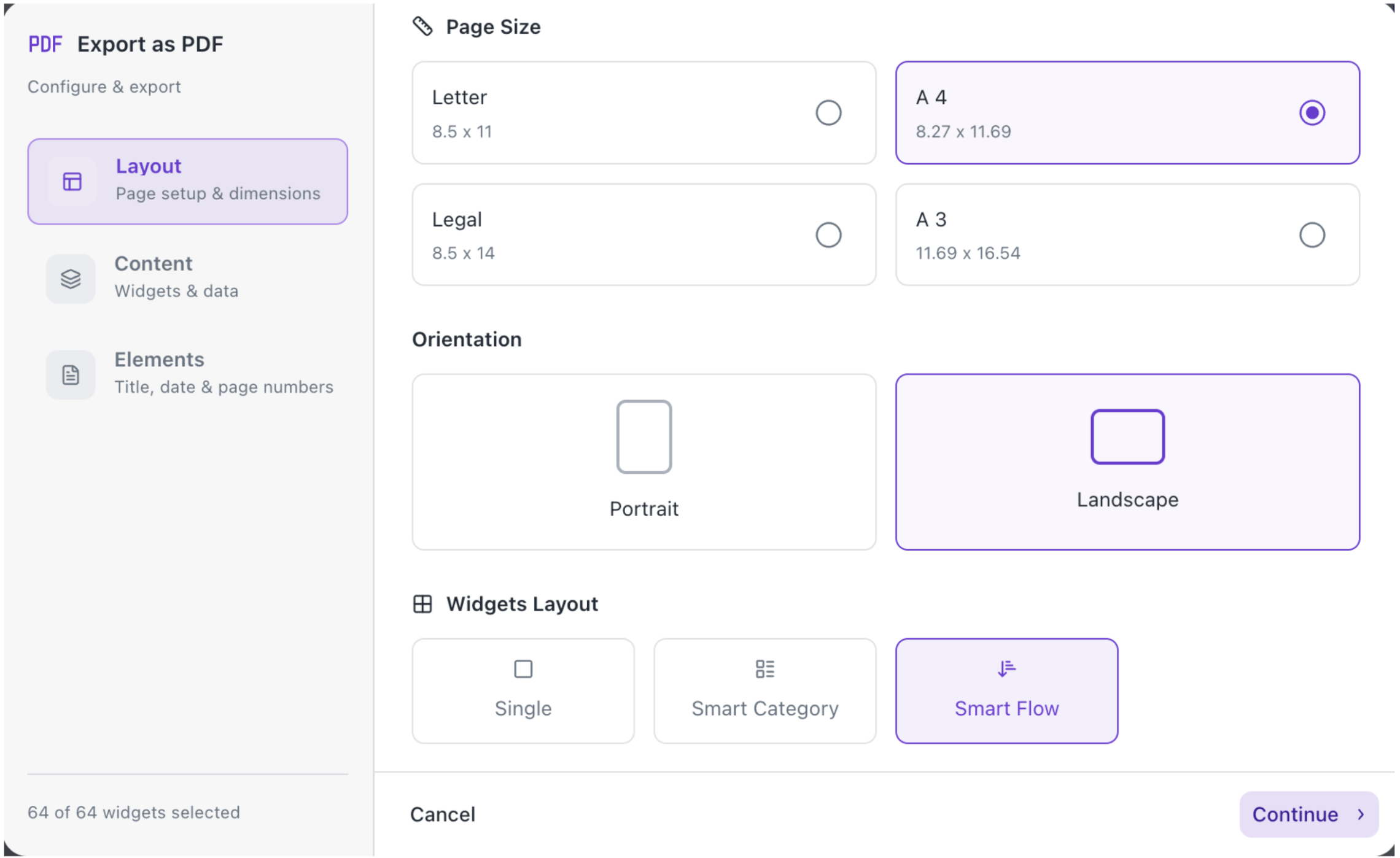 pdf layout