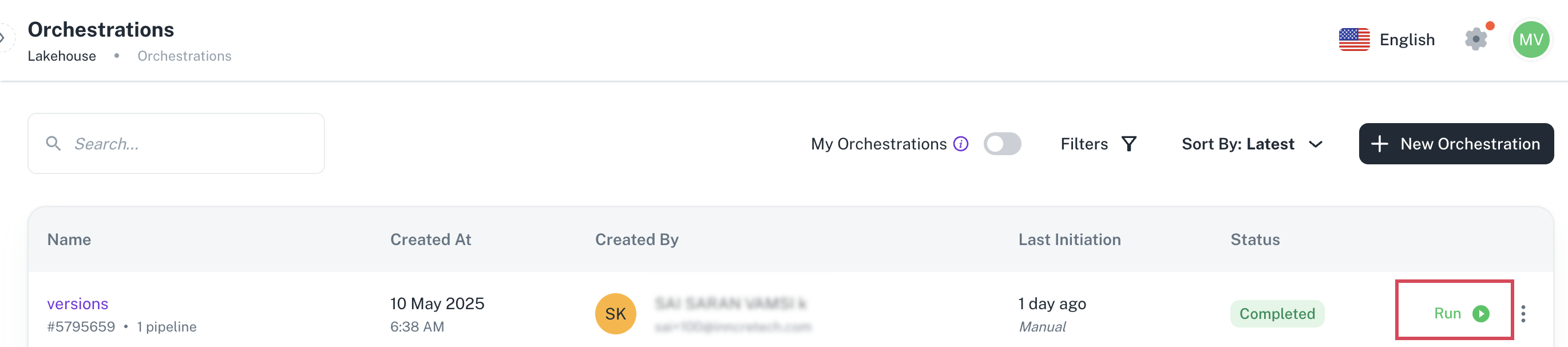 running orchestration