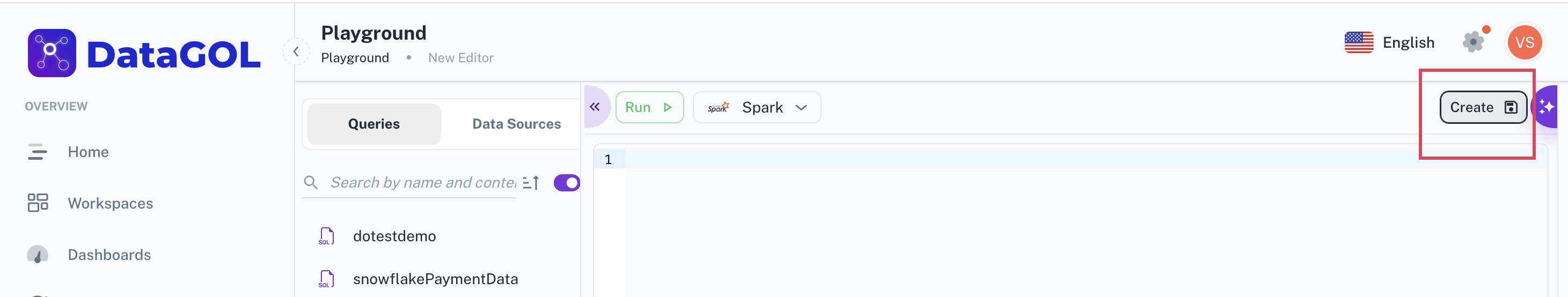 creating queries in playground1