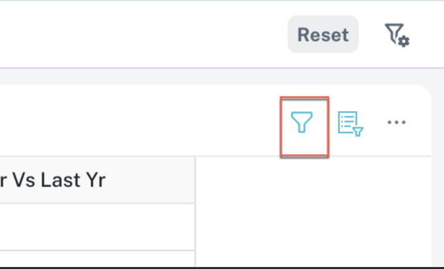 *Consistent filter icons display