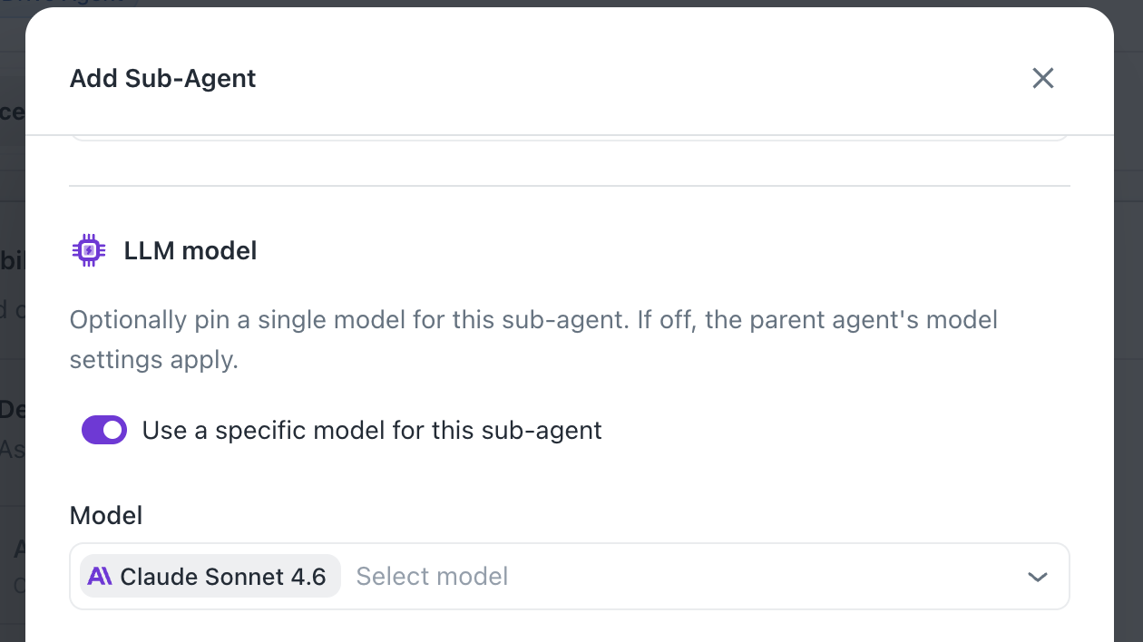 Sub Agent Model