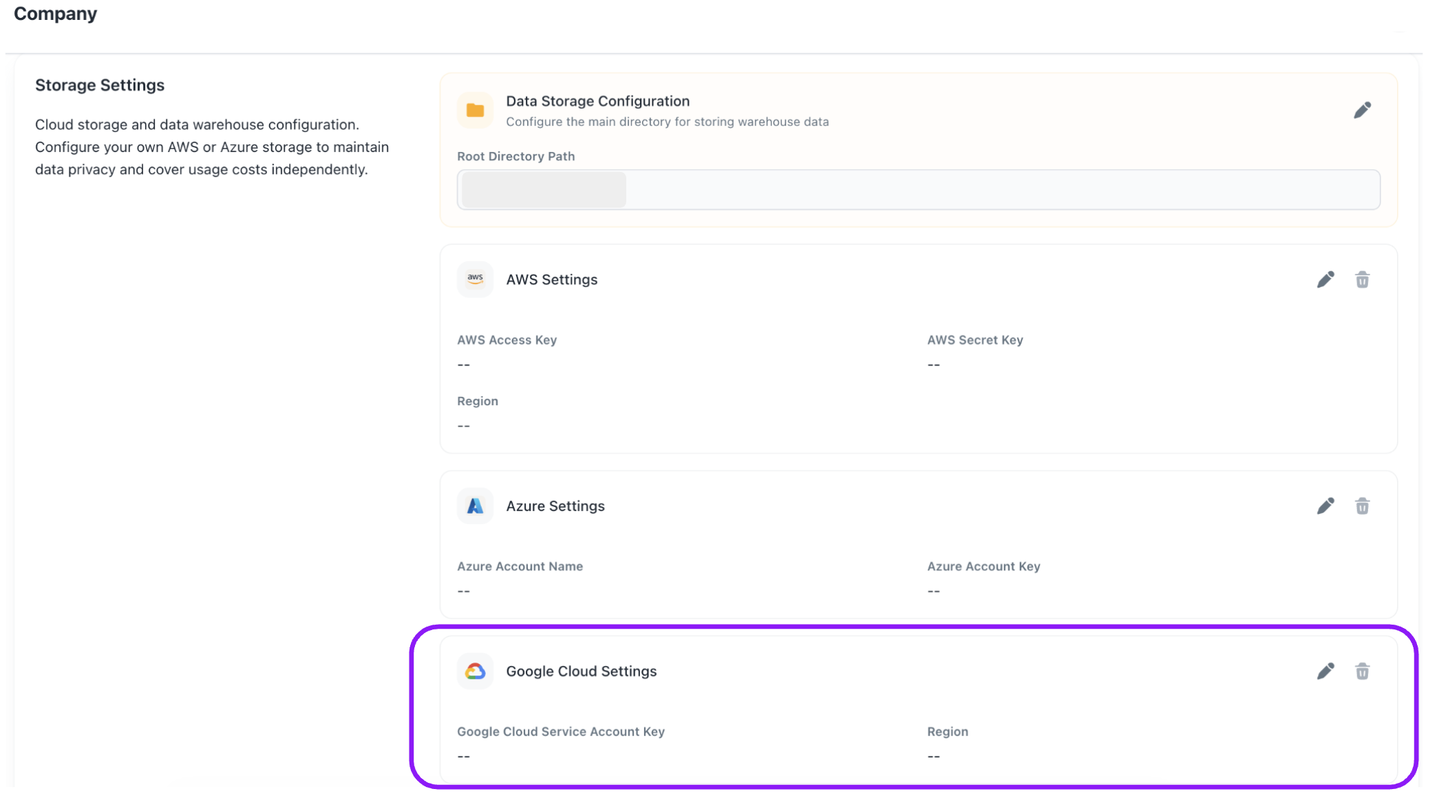 google cloud key
